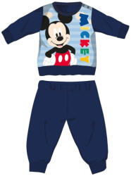 Global Licence Srl Disney Mickey egér téli vastag baba pizsama - pamut flanel pizsama - sötétkék - 92