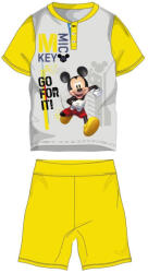 Global Licence Srl Disney Mickey egér nyári rövid ujjú gyerek pizsama - pamut jersey pizsama - sárga - 110