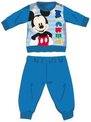 Global Licence Srl Disney Mickey egér téli vastag baba pizsama - pamut flanel pizsama - világoskék - 92