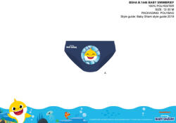 Global Licence Srl Baby shark baba fürdő alsó kisfiúknak - sötétkék - 86