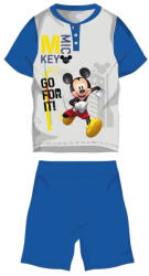 Global Licence Srl Disney Mickey egér nyári rövid ujjú gyerek pizsama - pamut jersey pizsama - középkék - 110