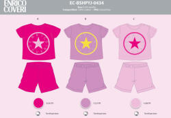 Global Licence Srl Enrico Coveri rövid ujjú nyári baba pizsama - 100% pamut pizsama - lila - 74