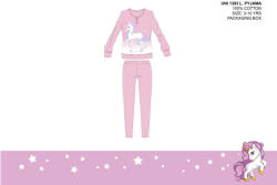 Global Licence Srl Unikornis vékony pamut gyerek pizsama - jersey pizsama - világosrózsaszín - 122