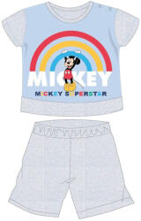 Global Licence Srl Disney Mickey egér nyári rövid ujjú baba pizsama - pamut jersey pizsama - szürke - 86