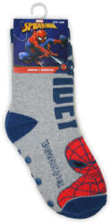 Global Licence Srl Csúszásgátlós gyerek bokazokni - Pókember - teliplüss - Pók - szürke - Spidey feliratos - 31-34