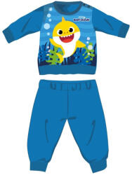 Global Licence Srl Baby Shark téli vastag baba pizsama - pamut flanel pizsama - világoskék - 98