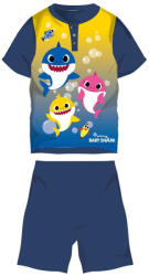 Global Licence Srl Baby Shark nyári rövid ujjú gyerek pizsama - pamut jersey pizsama - sötétkék - 116