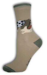 Global Licence Srl Gyerek bokazokni - pamut bokazokni - 23-26 - khaki focilabdás - Evidence