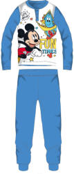 Global Licence Srl Disney Mickey egér hosszú vékony gyerek pizsama - pamut jersey pizsama - világoskék - 98