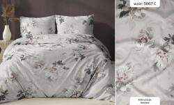 Karo Szatén ágyneműhuzat 140x200 bézs virágos cipzáras Karo szatén (2359590)