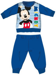 Global Licence Srl Disney Mickey egér téli vastag baba pizsama - pamut flanel pizsama - középkék - 80