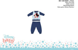 Global Licence Srl Disney Mickey egér baba pizsama - jersey pamut pizsama - sötétkék - 80