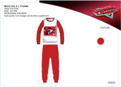 Global Licence Srl Disney Verdák gyerek jersey pizsama - pamut pizsama - piros - 104