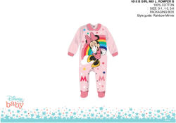 Global Licence Srl Disney Minnie egér baba rugdalózó - galléros - világosrózsaszín-rózsaszín - 0-1 hónapos babának