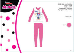 Global Licence Srl Disney Minnie egér gyerek jersey pizsama - pamut pizsama -rózsaszín - 98