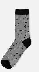 Global Licence Srl Férfi pamut zokni - szürke - geometriai mintás - 39-42 - Evidence