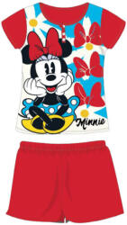 Global Licence Srl Nyári rövid ujjú gyerek pamut pizsama - Disney Minnie egér - piros - 122