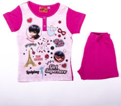 Global Licence Srl Rövid ujjú pamut gyerek pizsama - Katicabogár és Fekete Macska kalandjai - pink - 110