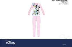Global Licence Srl Disney Minnie egér női jersey pizsama - pamut pizsama - világosrózsaszín - M