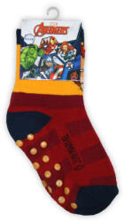 Global Licence Srl Csúszásgátlós gyerek bokazokni - Bosszúállók - teliplüss - sárga-piros - 23-26