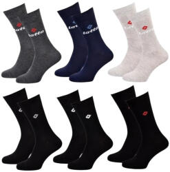 Global Licence Srl Lotto pamut férfi normál zokni - 3 pár/csomag - fekete - 39-42