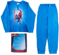 Global Licence Srl Hosszú vékony pamut gyerek pizsama - Pókember - 128 - középkék