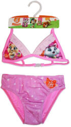 Global Licence Srl 44 Csacska macska kétrészes fürdőruha kislányoknak - háromszög felsőrésszel - rózsaszín - 110