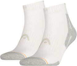 Global Licence Srl Head unisex sportzokni - légáteresztő félplüss talppal - rövid állású - 2 pár - fehér - 35-38