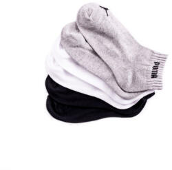 Global Licence Srl Puma unisex pamut zokni - 3 pár - rövid állású zoknik - 43-46 - fekete, fehér, szürke