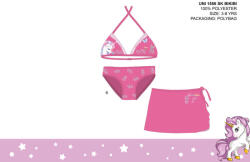 Global Licence Srl Unikornis fürdőruha szett kislányoknak - bikini háromszög felsőrésszel+szoknya - rózsaszín - 128
