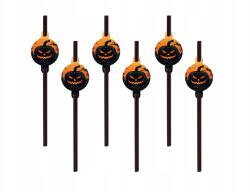 Congee Szívószálak Mroczna Dynia készletből, 6 db, Bio Eko Koponya Halloween (SLP-HAL-DYN)