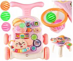 MalPlay Járókelő Tolóajtó gyerekeknek Interaktív Oktatóasztal kosárlabda 5in1 (X380)