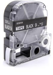 Compatibil Epson LK-3BWV, SD9KW, 9mm x 9m, text alb / fundal negru, banda compatibila (LKSD9KW)