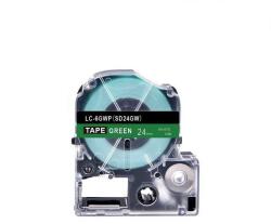 Compatibil Epson LK-6GWV, SD24GW, 24mm x 9m, text alb / fundal verde, banda compatibila (LKSD24GW)