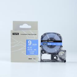 Compatibil Epson LK-3LWV, SD9BW, 9mm x 9m, text alb / fundal albastru, banda compatibila (LKSD9BW)