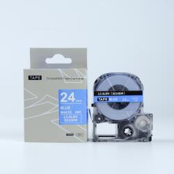 Compatibil Epson LK-6LWV, SD24BW, 24mm x 9m, text alb / fundal albastru, banda compatibila (LKSD24BW)