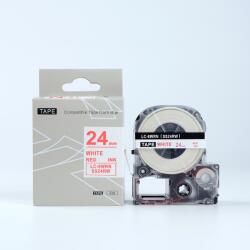 Compatibil Epson LK-6WRN, SS24RW, 24mm x 9m, text rosu / fundal alb, banda compatibila (LKSS24RW)