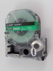 Compatibil Epson LK-2GWV, SD6GW, 6mm x 9m, text alb / fundal verde, banda compatibila (LKSD6GW)
