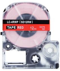 Compatibil Epson LK-4RWP, SD12RW, 12mm x 9m, text alb / fundal rosu, banda compatibila (LKSD12RW)