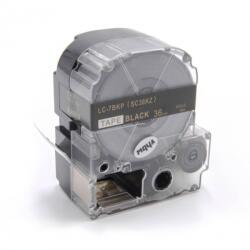 Compatibil Epson LK-7BKP, SC36KZ, 36mm x 9m, text auriu / fundal negru, banda compatibila (LKSC36KZ)