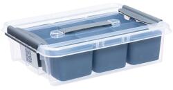 UN Fogantyús tartály, Un, Pro Box, polipropilén, átlátszó/szürke, 8 l (POJPB27369)