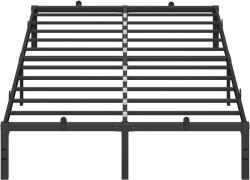 VASAGLE Ágykeret 140 × 190 cm, matt fekete (RMB133B01)