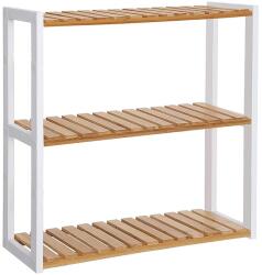 SONGMICS Bambusz fürdőszobai polc, 3 szintes állítható növénytartó, natúr (BCB13WN)