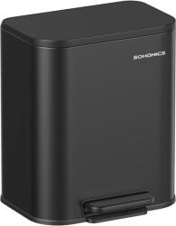 SONGMICS Konyhai pedálos szemetes, 20 literes acél kuka, tintafekete (LTB542B02)