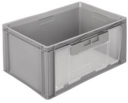 Schoeller Allibert Euro raklapok betekintő ablakkal, betekintés oldalról