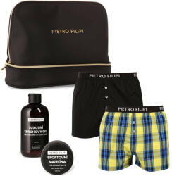 Pietro Filipi Férfi ajándék kozmetikai táska2PACK rövidnadrágok és kozmetikumok Pietro Filipi (4PJTGP1Z1) L - pepita