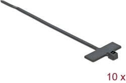 Delock Kábelkötöző címkével Hx 100 x Sz 2, 5 mm, 10 darab fekete (18958) - pepita