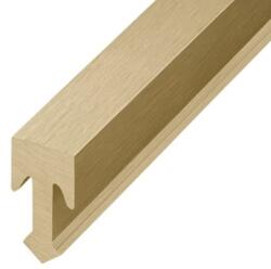 Eviso Elválasztó profil "T" Eviso króm szálcsiszolt, sárgaréz hosszúság 270 cm, peremmagasság 2 mm, FLMF0003 (FLMF-0003)