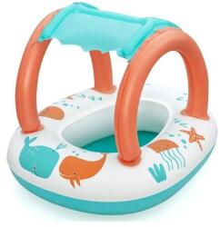  Felfújható gyerek csónak UV napellenzővel, 84x67 cm, 30 kg teherbírás (13858)