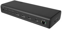 RaidSonic Docking Station Icy Box Statie de andocare USB-C ICY Box 17-in-1 pentru 6 monitoare, 8k, 140W, 10x18x10cm (IB-DK7401-CU31)